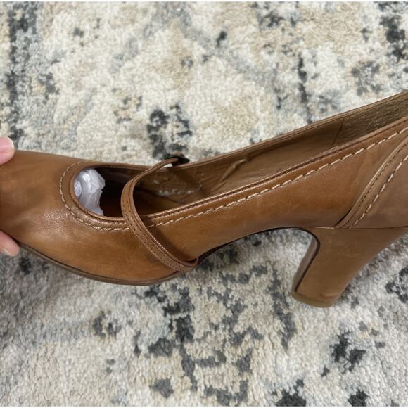 Vintage 90s Antonio Melani Tan Leather Classy Mary Jane Heels Pumps Women’s 8 - Picture 11 of 11